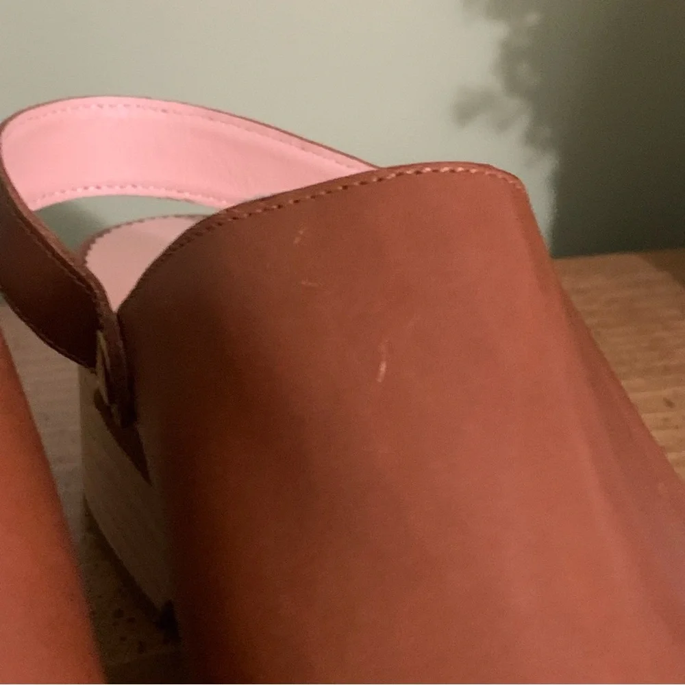 J. Crew Grace Women's Brown Leather Convertible Slip On Clogs Shoes